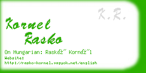 kornel rasko business card